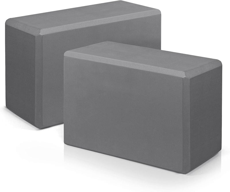 Corsiampoo Yoga Blocks 2 Pack 9x6x3 Inches, Sturdy Foam Yoga Block, Premium EVA, Non Slip High Density for Pilates Meditation, Stretching and Toning - Image 1